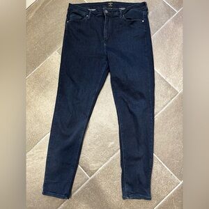Just Black Denim High Rise Skinny Jeans Dark Wash (Size 33)